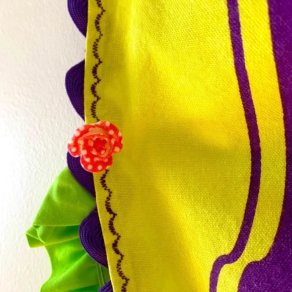 Colorful Handmade Boho Ruffled Apron - Picture 3 of 3